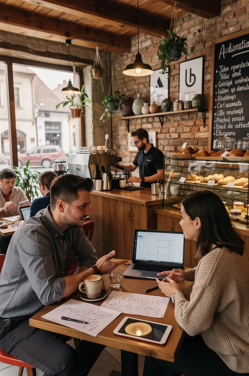 Ilustrație conceptuală a reducerii erorilor umane datorită automatizării proceselor de afaceri